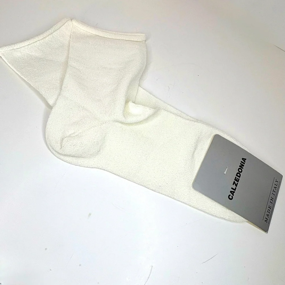 White Sparkle Glitter Ankle Socks NWT